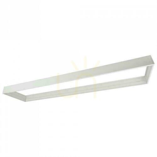 Prüfen Klappbarer Aufputzrahmen für LED-Paneele, 1200 × 300, weiß, BACKLIT-PVC, 6,5 cm, weiß