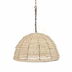 Pendelleuchte BAZAR BIZAR The Wooden Bead Dome Natural 48 cm small 0