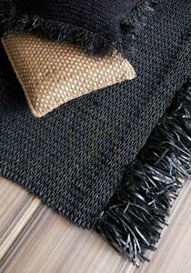 Teppich BAZAR BIZAR Carpets & Runners Schwarz 200 x 300 Naturfaser Handmade small 1