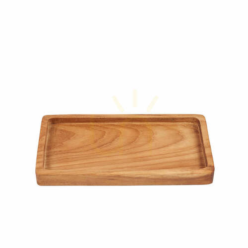 Prüfen Tablett BAZAR BIZAR Teak Root Collection Natur Holz 20x11 cm S
