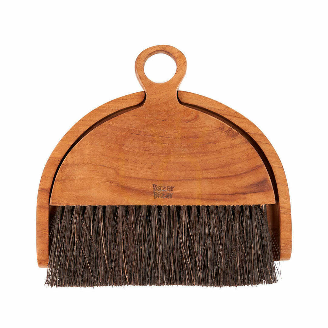 Besen aus Holz BAZAR BIZAR Natur Beige 20x18,5 cm