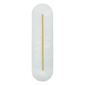 LED-Wandleuchte 14 W, 3000 K, Triac, Alabaster – Messing, ZAMBELIS small 1