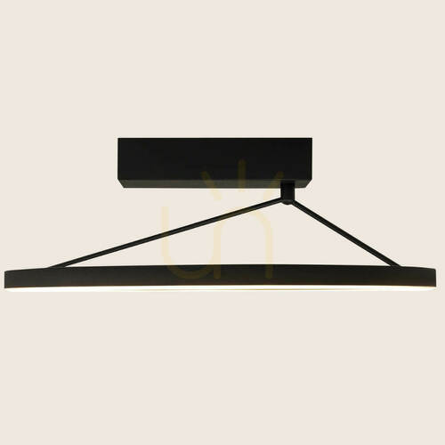 Prüfen Zambelis 2562 LED-Deckenleuchte Ring ø59 cm 42 W 3000 K, Sandschwarz