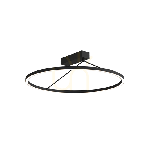 Prüfen Zambelis 2562 LED-Deckenleuchte Ring ø59 cm 42 W 3000 K, Sandschwarz