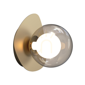 Wandleuchte 1xG9 LED MAX 4 W Gold matt – Rauchglas ZAMBELIS small 1