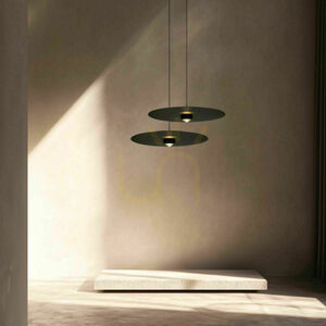 LED-Pendelleuchte 21 W, 3000 K, Triac, sandfarben-schwarz, ZAMBELIS small 0