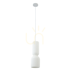 Pendelleuchte 1xE27 LED MAX 11 W Weiß – Ton – Metall ZAMBELIS small 1