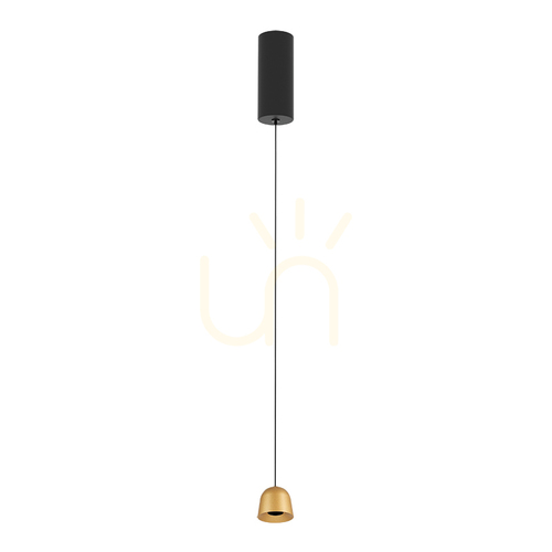 Prüfen LED-Pendelleuchte 7 W, 3000 K, Gold, Aluminium, ZAMBELIS