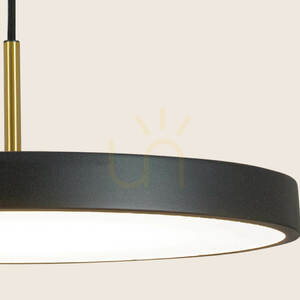 LED-Pendelleuchte 17 W, 3000 K, Schwarz matt – gebürstetes Messing, ZAMBELIS small 2