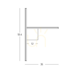 LED-Wandleuchte Zambelis 25148 strukturiert schwarz 10 W 3000 K TRIAC small 4