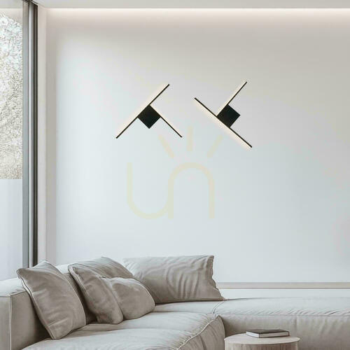 Prüfen LED-Wandleuchte 10 W, 3000 K, Triac, sandfarben-schwarz, ZAMBELIS