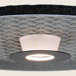 LED-Deckenleuchte 13 W, Akustik, hellgrau – schwarz, ZAMBELIS small 1