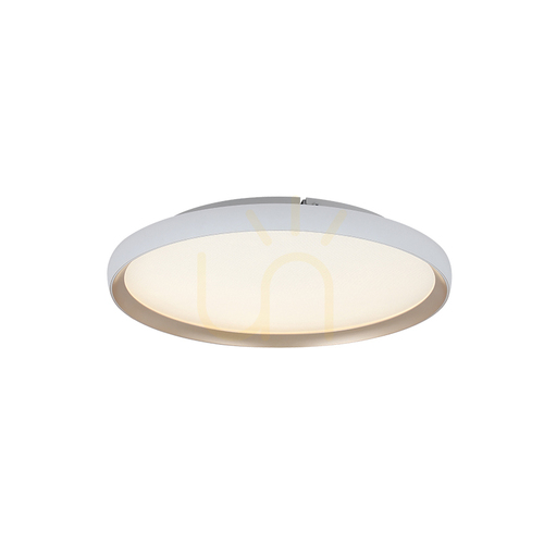 Prüfen LED-Deckenleuchte 20 W 2700 K–3000 K–4000 K Aluminium – mikroprismatisches Acryl, weiß matt – Gold ZAMBELIS