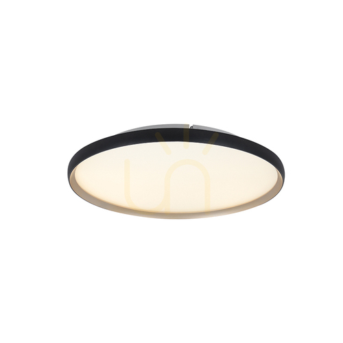 Prüfen LED-Deckenleuchte 20 W 2700 K–3000 K–4000 K Aluminium – mikroprismatisches Acryl, schwarz matt – Gold ZAMBELIS
