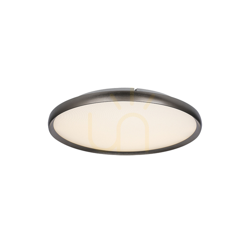 Prüfen LED-Deckenleuchte 20 W, 2700 K–3000 K–4000 K, Aluminium – mikroprismatisches Acryl, gebürstetes Grau, ZAMBELIS