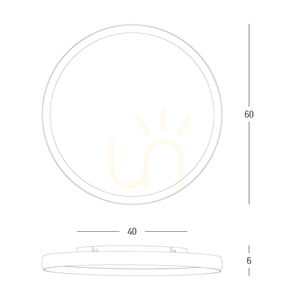 LED-Deckenleuchte 42 W, 2700 K–3000 K–4000 K, Aluminium – mikroprismatisches Acryl, Weiß matt – Gold, ZAMBELIS small 1
