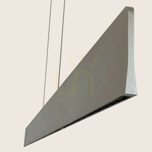 LED-Pendelleuchte 40 W, 3000 K, Triac, gebürstetes Grau – Aluminium – Schwarz ZAMBELIS small 3