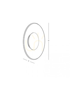 LED-Wandleuchte Zambelis 25270 18 W, 32 cm, schwarz mit bernsteinfarbenem Glas small 1