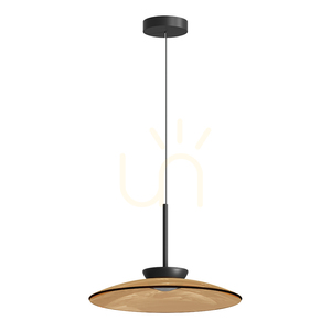 LED-Pendelleuchte 31 W, 2700 K–3000 K, Triac, Schwarz matt – Tawny-Glas, ZAMBELIS small 1