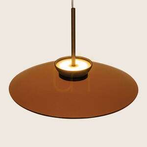 LED-Pendelleuchte 31 W, 2700 K–3000 K, Triac, Schwarz matt – Tawny-Glas, ZAMBELIS small 2