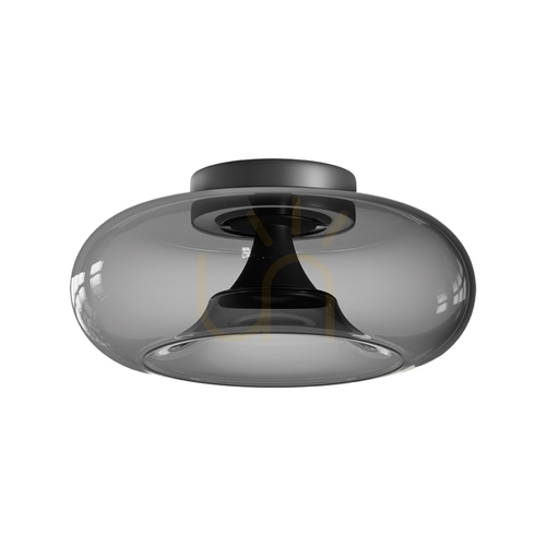 Prüfen LED-Deckenleuchte 30 W, 2700 K–3000 K, Triac, schwarz matt – Rauchglas, ZAMBELIS