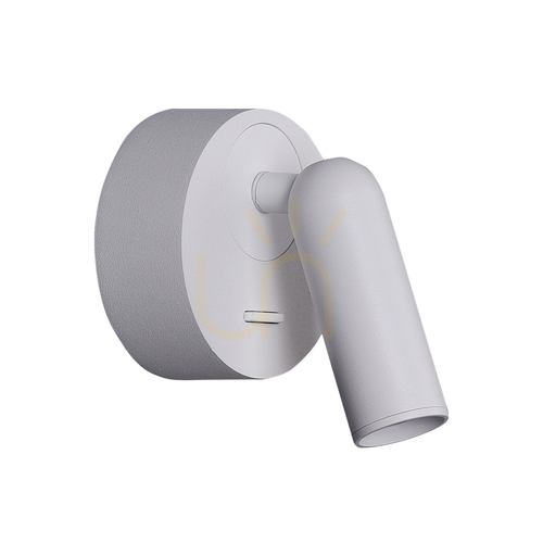 Prüfen LED-Wandleseleuchte 3 W, 3000 K, Weiß, Metall – Aluminium – mikroprismatischer Diffusor, ZAMBELIS