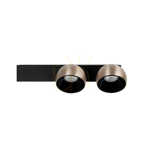 LED-Wandleuchte 25 W, Sockel in Sandy Black – Lampenschirm in Champagner, ZAMBELIS small 1