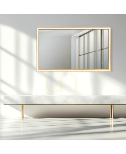Prüfen LED-Spiegel Zambelis 25394, goldeloxiert, 120 × 70 cm, 30 W, 3000/4000 K, IP44