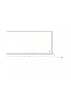 LED-Spiegel Zambelis 25394, goldeloxiert, 120 × 70 cm, 30 W, 3000/4000 K, IP44 small 2