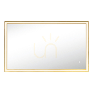 LED-Spiegel Zambelis 25394, goldeloxiert, 120 × 70 cm, 30 W, 3000/4000 K, IP44 small 0