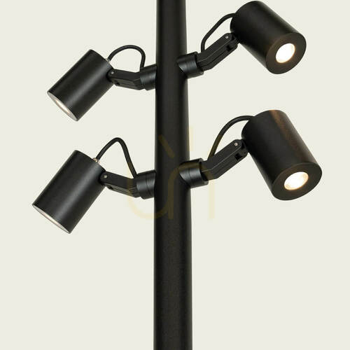 Prüfen LED-Außenlaterne 35 W, 3000 K, schwarzes Aluminium, IP65, ZAMBELIS