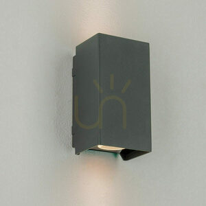 LED-Außenwandleuchte mit Up-Down-Beleuchtung, 2 × 3 W, 3000 K, Graphit-Aluminium, IP65, ZAMBELIS small 0