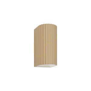 LED-Außenwandleuchte mit Up-Down-Licht, 2 × 3 W, 3000 K, grau-beige, Aluminium, IP54, ZAMBELIS small 1
