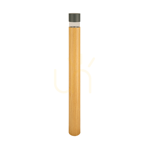 Prüfen LED-Pollerleuchte für den Außenbereich, 8 W, 3000 K, Graphit – Holz, IP65, ZAMBELIS