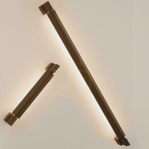 LED-Außenwandleuchte, um 350° drehbar, 12 W, 3000 K, braunes Aluminium, IP54, ZAMBELIS small 0