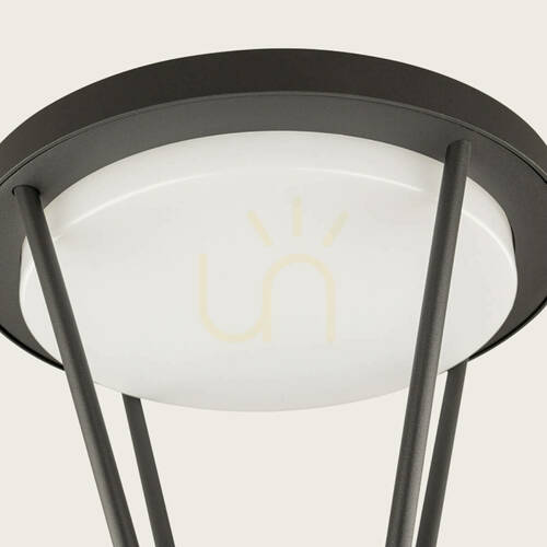 Prüfen LED-Solar-Außenlampe (Lampenpfosten/-poller) 5 W, 3000 K, Graphit-Aluminium, IP54, ZAMBELIS