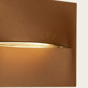 LED-Treppenleuchte für den Außenbereich, 4 W, 3000 K, braunes Aluminium, IP65, ZAMBELIS small 2