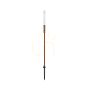 LED-Spike-Außenleuchte 1,5 W – 24 V, 3000 K, braunes Aluminium – mattiertes Acryl, IP65, ZAMBELIS small 1