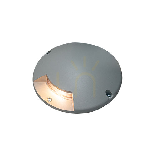Prüfen LED-Bodeneinbauleuchte für den Außenbereich, 3 W, 3000 K, graues Aluminium, IP67, ZAMBELIS