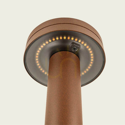 Prüfen LED-Pollerleuchte für den Außenbereich, 12 W, 2200 K–4000 K, dunkelbraunes Aluminium, IP65, ZAMBELIS