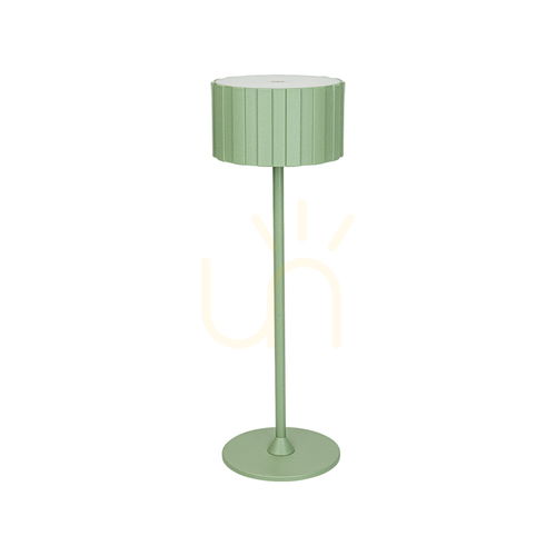 Prüfen Tragbare LED-Tischlampe für den Außenbereich, 2 W, 2700 K–4000 K–6500 K, sandgrün, IP44, ZAMBELIS
