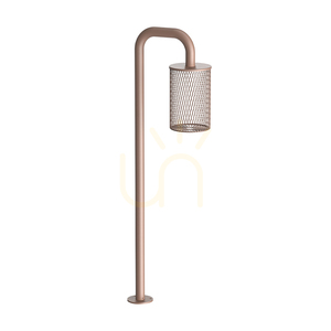 LED-Pollerleuchte für den Außenbereich, 6 W, 3000 K, sandfarbenes Aluminium – Acryl, IP54, ZAMBELIS small 1