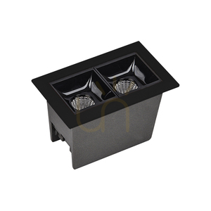 LED-Einbaustrahler mit Gitter 5 W, 3000 K, sandschwarz, ZAMBELIS small 0