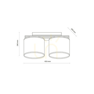 TK-Lighting VIGA SHADE 11769 Deckenleuchte, Kiefer, 2 × E27 small 6