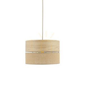 Dorma Wood Juta Pendelleuchte 1 Xe27 small 4
