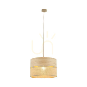 Dorma Wood Juta Pendelleuchte 1 Xe27 small 5