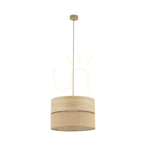 Prüfen Dorma Wood Juta Pendelleuchte 1 Xe27