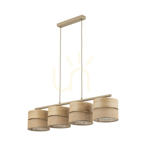 Dorma Wood Juta Pendelleuchte 4 Xe27 small 0
