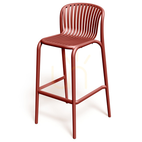 Prüfen FBRK5510 Brene Barhocker für den Außenbereich – Rot, Retro-Stil FERNE