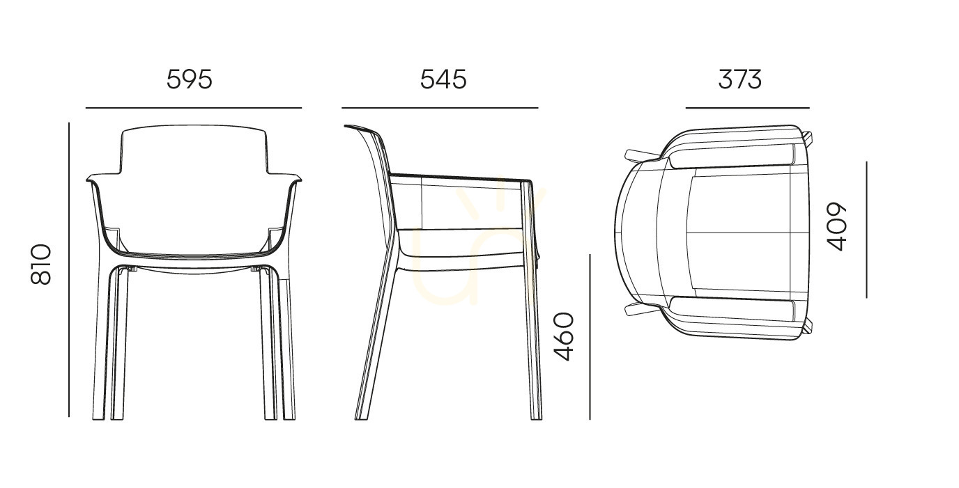 Aussicht FNEK658 Nexo Gartenstuhl mit Armlehnen – Carbonfaser von FERNE FNEK658 Nexo Gartenstuhl mit Armlehnen – Carbonfaser von FERNE